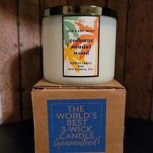 BBW Coconut‎ Sandalwood 3 Wick Candle